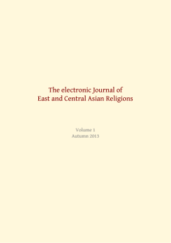 The electronic Journal of East and Central Asian Religions
