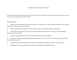 Prepared Graduate Competencies in Science Prepared Graduates