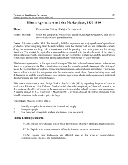 Illinois Agriculture and the Marketplace, 1830-1860