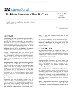 Tire Friction Comparison of Three Tire Types