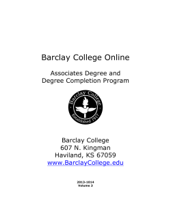 Academic Catalog - Barclay College