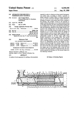 Apparatus for melting a thermoplastic material