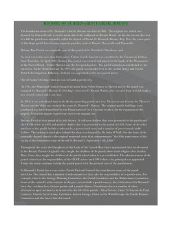 history of st bernard`s parish, botany