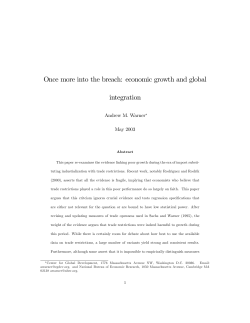 Once more into the breach: economic growth and global integration