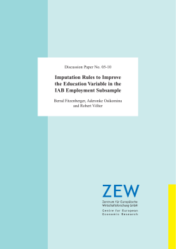 Imputation Rules to Improve the Education Variable in