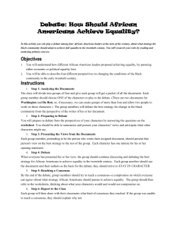 How Should African Americans Achieve Equality?