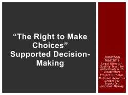 Supported Decision- Making - Florida Guardian ad Litem