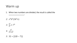 Lesson 9: Evaluating and comparing algebraic Expressions