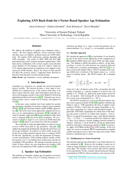 Exploring ANN Back-Ends for i-Vector Based Speaker Age Estimation