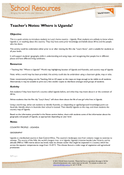 Teacher`s Notes: Where is Uganda?