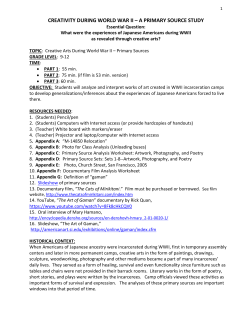 creativity during world war ii - Go For Broke National Education Center