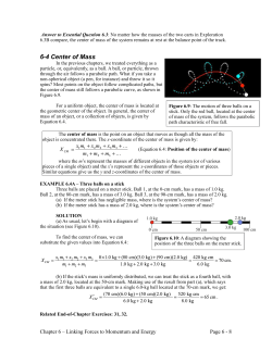 6-4 Center of Mass