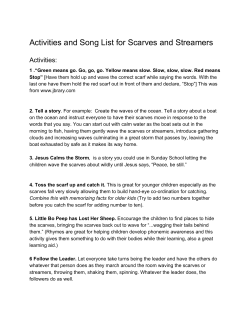 Activities and Song List for Scarves and Streamers