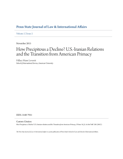 How Precipitous a Decline? US-Iranian Relations and the Transition