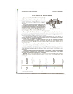 From Slavery to Sharecropping