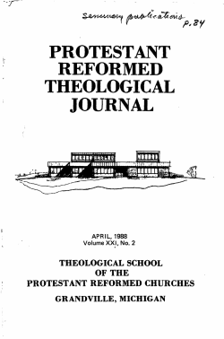 April 1988  - Protestant Reformed Churches