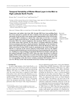 Temporal Variability of Winter Mixed Layer in the Mid