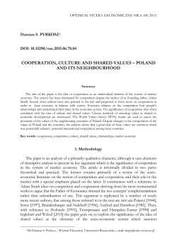 cooperation, culture and shared values – poland and its