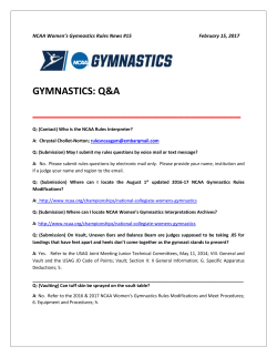 February 15, 2017 Rules Newsletter (W)