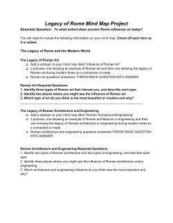 Legacy of Rome Mind Map Project