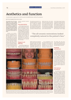 Aesthetics and function - Dental Tribune International