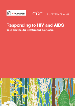 HIV / AIDS guidance note for investors and businesses