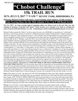 Chobot Challenge 15k Trail Run