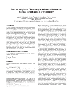 Secure Neighbor Discovery in Wireless Networks: Formal