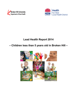 BLOOD LEAD TRENDS IN BROKEN HILL OF CHILDREN LESS