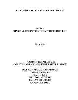 physical education i - Converse County School District #2