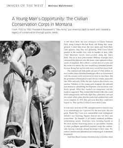A Young Man`s Opportunity: The Civilian Conservation Corps in
