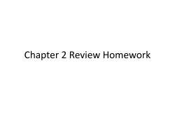 Ch. 2 Test Review Notes