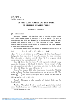 ON THE CLASS NUMBER AND UNIT INDEX OF SIMPLEST
