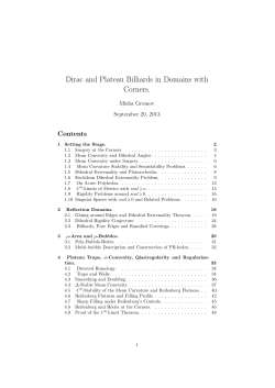 Dirac and Plateau Billiards in Domains with Corners.