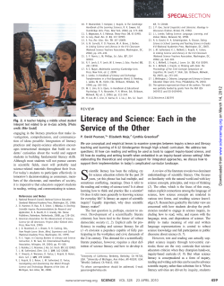 Literacy and Science: Each in the Service of the Other