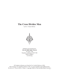 The Cross Divides Men