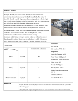 Ferric Chloride - Dando Chemicals