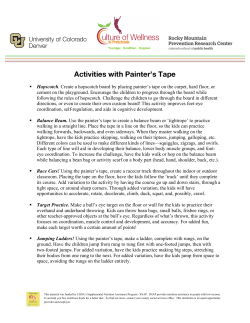 Activities with Painter`s Tape