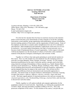 social network analysis - rci.rutgers.edu