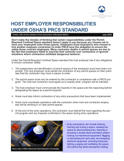 host employer responsibilities under osha`s prcs standard