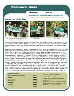 Spring 2015 Newsletter - Kona Soil and Water Conservation District