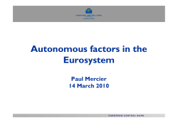 Autonomous factors in the Eurosystem - ECB