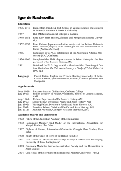 Curriculum vitae - CIW