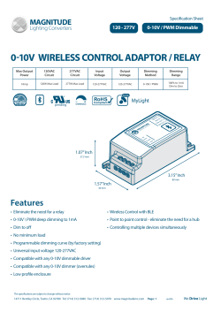 0 10v wireless control adaptor / relay magnitude