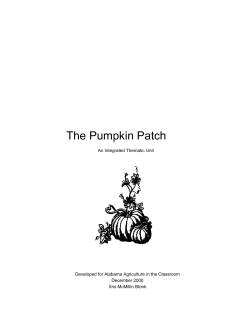 The Pumpkin Patch - Alabama Ag In The Classroom