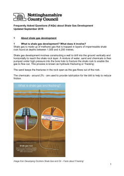 Shale Gas development FAQs - Nottinghamshire County Council