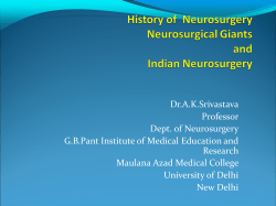 History of Neurosurgery Dr.A.K.Srivastava