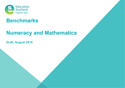 Numeracy Mathematics Benchmarks - Digital Education Resource