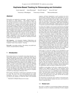Keyframe-Based Tracking for Rotoscoping and Animation