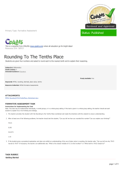 Rounding To The Tenths Place